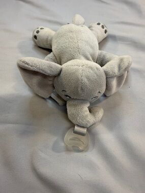 🐥 Avent Grey Elephant Plush soother/toy holder